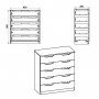 Комод для спальни Компанит 5М Альба (Ev-1031)