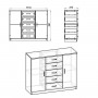 Комод для спальни Компанит 5 2 МДФ Альба (Ev-1030)