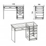 Стол письменный Компанит Студент 116х55х74 см Ольха