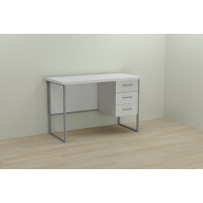 Компьютерный стол Ferrum-decor Гарри 75x120x60 серый ДСП Белое 32мм