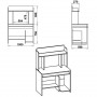 Стол компьютерный СКМ-6 Компанит Ольха