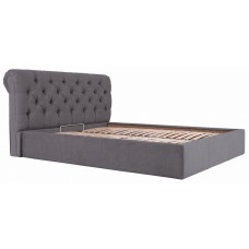 Кровать двуспальная Richman Лондон Comfort 160 х 190 см Мисти Dark Grey С подъемным механизмом и нишей для белья Темно-серая