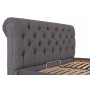 Кровать Richman Лондон Comfort 140 х 190 см Мисти Dark Grey С подъемным механизмом и нишей для белья Темно-серая