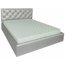 Кровать Двуспальная Richman Бристоль Comfort 180 х 190 см Zeus Deluxe Silver С подъемным механизмом и нишей для белья Серебристая