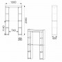 Шкаф для вещей 16 Компанит Нимфея альба (130х42х235 см)