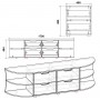 Тумба под ТВ Одесса Компанит Бук